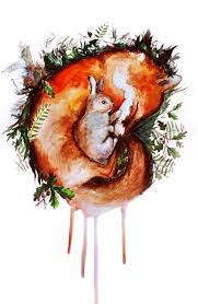 Fox And Bunny Fox And Rabbit Fox Art Fox Drawing