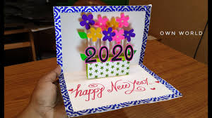 Hey friends, today we are going to show you de how to make new year 3d pop up card/handmade easy greetings card for. Beautiful Handmade Happy New Year Card Idea Very Easy New Year Greeting Cards Youtube
