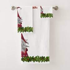 Sold and shipped by the lakeside collection. Christmas Nome Bath Towel Set Zazzle Com Bath Towel Sets Towel Set Custom Towel
