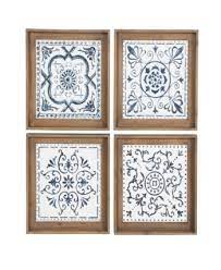 Rosemary Lane Set Of 4 Contemporary Square Framed Wooden Wall Art Reviews All Wall Decor Home Decor Macy S Frames On Wall Wooden Wall Art Framed Wall Art