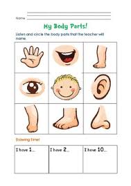 Review body parts with the students and introduce. Body Parts Kids Worksheets Teaching Resources Tpt