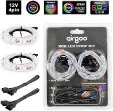 Amazon Com Pc Rgb Led Strip Light Magnetic Led Strip For 12v 4 Pin Rgb Led Headers Compatible With Asus Aura Rgb Led Strip Lights Led Strip Lighting Rgb Led