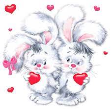 Bunnies With Heart Png Clipart Valentines Day Drawing Bunny Pictures Clip Art