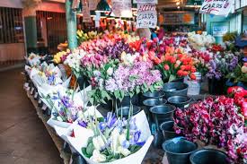 Pike place market in the middle of the afternoon. The Cashmere Gypsy