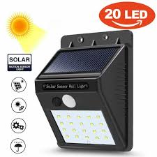 20 Led Solar Powered Security Light Waterproof And Comes With Built In Pir Motion And Night Sensor Lamp For Outdoor Garden Fence Patio Yard Walkway Dr In 2020 Solar Powered