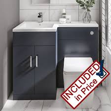 The key benefit of a combined toilet and sink unit is the amount of space you save. Ellington Left Hand Combined Vanity Unit Indigo Blue Bathroom Shop Coventry