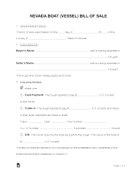 Al, ca, ga, il, in, ky, mi, mo, nv, nj, wa, and wi. Free Nevada Boat Bill Of Sale Form Word Pdf Eforms