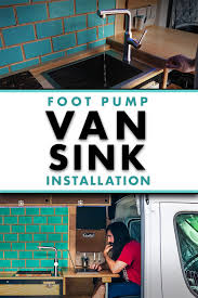 kitchen sink in a camper van conversion
