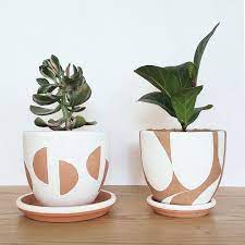 Simple Saucer Hand Painted Drip Tray Catchall Tray Etsy In 2021 Painted Pots Diy Hand Painted Planter Plant Pot Design