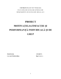 Pentru pacientii minori sau pacientii fara discernamant, chestionarul va fi completat de catre apartinatorul care insoteste pacientul , bifand. Doc Proiect Motivatie Satisfactie Boje Camelia Alina Academia Edu