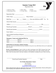 fillable online sinking spring ymca fax