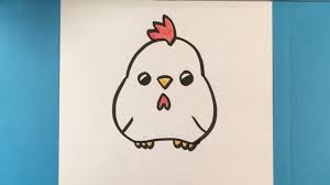How to draw a chicken, step by step, drawing guide, by puzzlepieces. How To Draw A Cute Chicken Cute Animals To Draw Howtodraweasythings Howtodrawthingsstepbystep Howtodraw Cute Chickens Easy Doodle Art Cute Animal Drawings