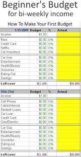 Creating A Beginner S Budget Especially For Bi Weekly Paychecks Budgeting Budgeting Finances Budgeting Money