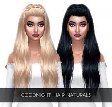 Sims 4 Hairs Kenzar Sims Goodnight Hair Naturals Retextured Sims 4 Sims Hair Sims