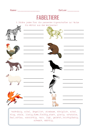 Fabeltiere Unterrichtsmaterial Im Fach Deutsch In 2020 Fabeltiere Fabel Tiere