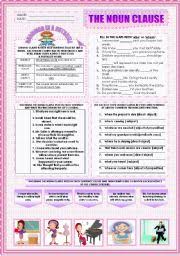 Noun clause worksheet naming the function of clauses is as easy as pie in this seventh grade grammar worksheet the adjective adverb and noun clauses worksheet begins with a brief. Noun Clauses Worksheets