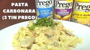 Pasta Prego Cabonara 3 Jenis Tin Prego Youtube