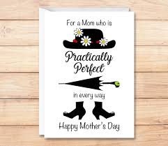 Handmade Birthday Card For Mother Mary Mary Poppins Mothers Day Card Disney Mother S Day Card Practically Perfect In Every Way Card Disney Birthday Card Birthday Cards For Mom Mothersday Cards