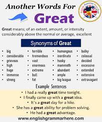 Pin By English Grammar Here On English In 2021 Another Word For Great Synonyms Words Great Words