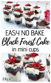 Dlux Mini Dessert Cups Black Forest Cake Recipe Mini Dessert Cups Desserts Mini Desserts