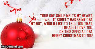 He will love the rustic appearance that makes it look like you cut it from a tree in the backyard yourself. Your One Smile Melts My Heart Christmas Message For Him