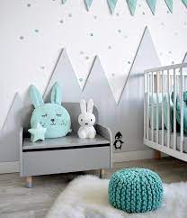 kleinkindzimmer mit bergen in mint grau bei fantasyroom online kaufen kinder zimmer selber bauen kinderzimmer babyzimmer wandgestaltung