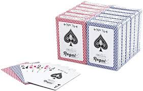How many decks of cards are used for poker? Amazon Com Regal Games Playing Cards Poker Size Standard Index 12 Decks Of Cards Toys Games