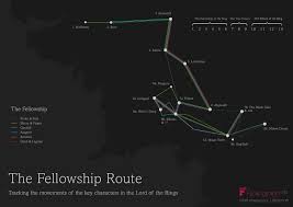 Lord Of The Rings Map Infographic Fellowship Route Flickographic By Matt Isherwood