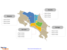 Large detailed map of costa rica with cities and towns click to see large. Free Costa Rica Powerpoint Map Free Powerpoint Templates
