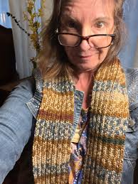 Knitting a scarf in k2 p2 pattern