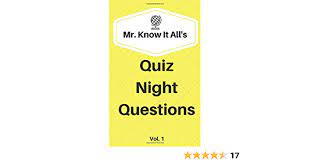 Put your film knowledge to the test and see how many movie trivia questions you can get right (we included the answers). Mr Know It All S Quiz Night Questions Vol 1 500 Trivia Questions For Your Next Quiz Night Or Just For Fun Amazon Co Uk All Mr Know It 9781520889924 Books