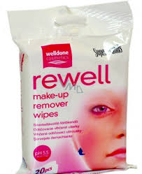 Covered in water or another liquid: Well Done Rewell Make Up Wet Wipes 20 Pieces Vmd Parfumerie Drogerie