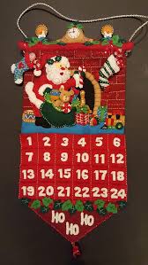Must Be Santa Advent Calendar Bucilla Finished Holiday Advent Calendar Felt Handmade Tradition Christmas Embroidery Christmas Advent Calendar Christmas Advent