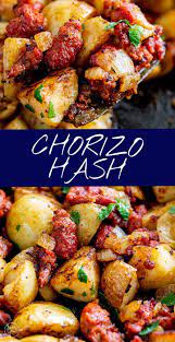 This Chorizo Hash Is So Easy To Make And Is Always A Hit With The Whole Family You Can Never Have En Chorizo Recipes Dinner Chorizo And Potato Breakfast Sides