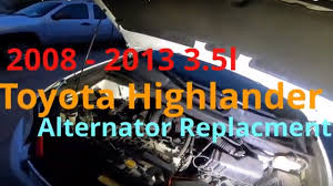 Remove the wiring harness from the back of your 1989 toyota alternator. 2008 2016 Toyota Highlander Lexus Rx350 Alternator Replacement 3 5 V6 Youtube
