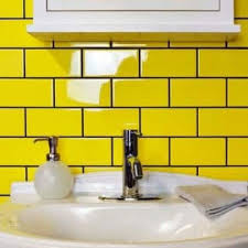 ceramic wall tiles, yellow tile