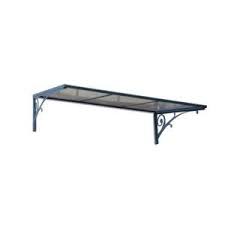 Palram 4 4 Ft Venus 1350 Gray Clear Awning 53 1 In W X 34 6 In D X 14 In H 702697 The Home Depot Door Awnings Window Awnings Aluminum Awnings