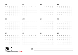 Kalender für april 2019 zum ausdrucken. Kalender 2019 Zum Ausdrucken Alle Monate Und Wochen Als Pdf 12 1 Vorlage Kostenlos Lukinski Immobilien