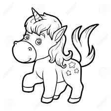 Malvorlage einhorn und prinzessin um noch besser in die eigene traumwelt eintauchen zu können, malen viele kinder auch sehr gerne. Malbuch Fur Kinder Malvorlagen Mit Wenig Einhorn Lizenzfrei Nutzbare Vektorgrafiken Clip Arts Illustrationen Image 57730868