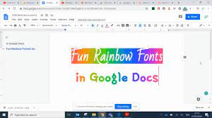 Feel free to pick a different font and change the fill (the pouring. How To Get More Fonts And Rainbow Text In Google Docs