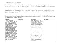 Argument Essay Ap Student Examples 2009 Prompt
