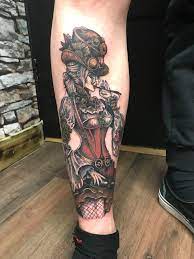 The form of steampunk is sort of advanced of an artwork model that tattoo artists have tried to merge with their tattoo designs. My Very First Big Tattoo That Began My Steampunk Leg Sleeve 3 Years Ago Done By Alyx At Inkstation Neath South Wales Tattoos
