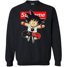 Goku fights yakon who absorbs his energy, but goku kills him by overpowering and exploding him. Supreme Dbz Hypebeast Goku Sweatshirt Shop Supreme X Dragon Balls Sweatshirts Supreme Sweatshirt Shop Sweatshirts