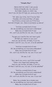 Simple Man Lynyrd Skynyrd Lyrics Lynyrd Skynyrd Lyrics Lyrics Simple Man