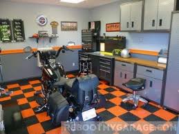 Epoxy Is Too Hard To Get Right Use Tiles Garage Paint Motorcycle Garage Harley Men