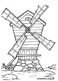 Flying windmill, colored pencil, precise v7 pen. Windmills Coloring Pages Coloring Home