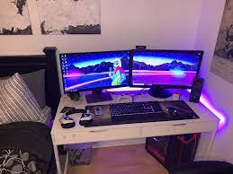 My Little Bedside Corner Battle Station In 2021 Battlestation Gaming Mice Game Room Setup
