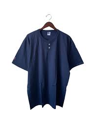 Davis pleather Long Sleeve Men's Henley