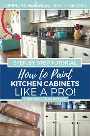 You'll have to remove the doors from the cabinets, for starters. Step By Step How To Paint Kitchen Cabinets Like A Pro And On A Budget The American Patriette