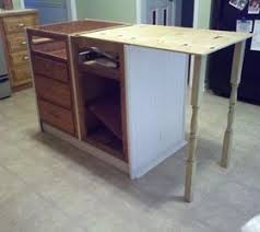 old base cabinets repurposed to kitchen